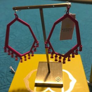 Kendra Scott Thomas Matte Magenta Drop Earrings